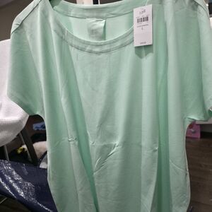 J. Jill Seafoam Green Tee
